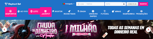 Site Elephant Bet para o jogo Aviator